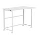 7. MACLEAN Klapptisch mit Rollen, weiß, mobil, 100 x 65 cm, max. 50 kg, abgewinkelt, Form