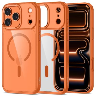 Tech-Protect MagMat MagSafe Hülle für iPhone 17 Pro – Transparentes Orange