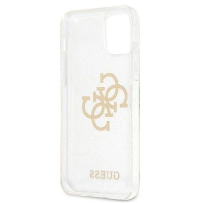7. Guess GUHCP12LPCUGL4GTR iPhone 12 Pro Max 6,7" transparentes Hartschalenetui Glitter 4G Big Logo