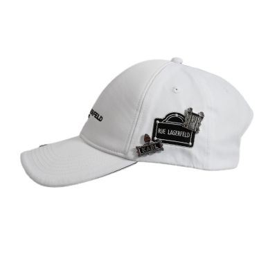 4. Karl Lagerfeld Paris Strapback-Cap, weiß - L5WH7947-wht