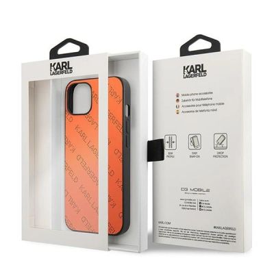 8. Karl Lagerfeld KLHCP13SPTLO iPhone 13 mini 5,4" Hardcase orange / orange Perforated Allover