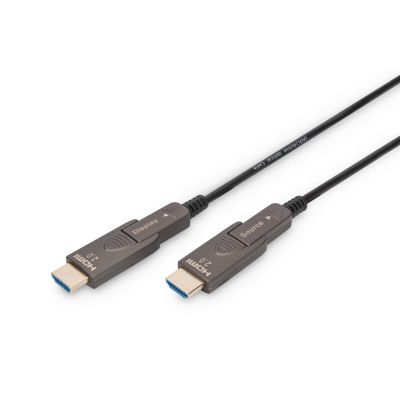 AOC HDMI 2.0 Premium High Speed Ethernet Hybridkabel 4K60Hz UHD HDMI D/A HDMI D/AM/M Schwarz 15 m