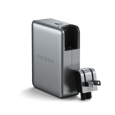 3. Satechi 4-Port GaN Reiseladegerät - 145W Reiseladegerät mit 4 Steckdosenadaptern - US, UK, EU, AS (4x USB-C)