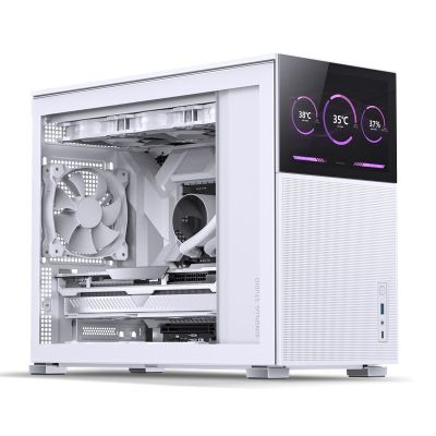 14. Jonsbo D31 Mesh-Schutzhülle für Micro-ATX-Gehäuse, gehärtetes Glas – Weiß