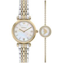 Emporio Armani Gianni T-Bar Damenuhren-Geschenkset AR80086SET + Box