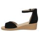 3. Schwarze Keilsandalen aus Leder für Damen, Filippo DS7635