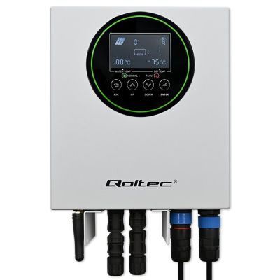 5. Qoltec Wechselrichter Solar-Warmwasserbereiter ECO Solar Boost MPPT Bypass LCD 3kW/4kW Wi-fi