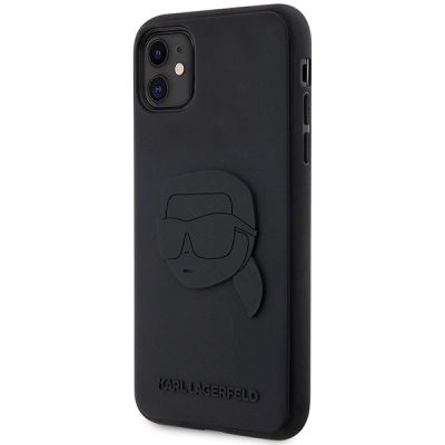 2. Karl Lagerfeld KLHCN613DRKNK iPhone 11 / Xr 6,1" schwarz/schwarz Hartschale Gummi Karl Head 3D