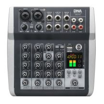 DNA QMX602 Analog-Audiomixer, 6 Kanäle, Blau