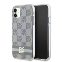 DKNY IML Checkered Mono Pattern & Printed Stripes MagSafe-Hülle für iPhone 11 / Xr – Beige