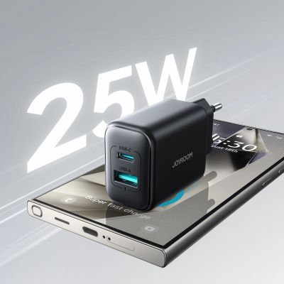 9. Joyroom JR-TCF13 Netzwerkladegerät USB-C / USB-A 25W SFC / PPS / PD - Schwarz