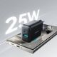 9. Joyroom JR-TCF13 Netzwerkladegerät USB-C / USB-A 25W SFC / PPS / PD - Schwarz