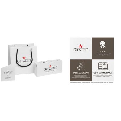 15. GIEWONT Vertex SmartCall GW450-5 Smartwatch in Silber/Carbonleder