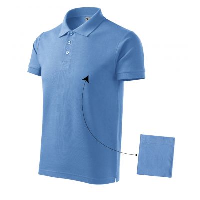 Malfini Cotton M MLI-21215 blaues Poloshirt