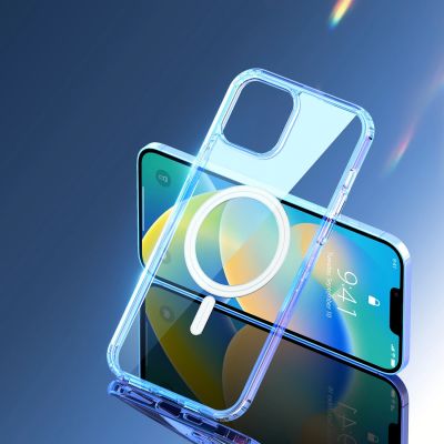11. Dux Ducis Clin Magnethülle für iPhone 14 Plus kompatibel mit MagSafe transparent