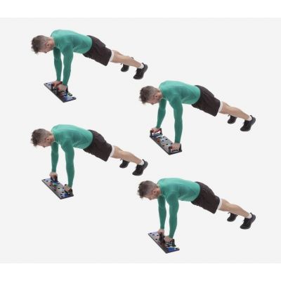 6. HMS PU10 Multifunktions-Liegestützbrett rot