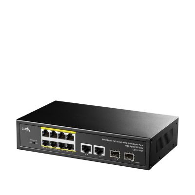 CUDY GS1010PS2 8-Port-GbE-PoE-Switch mit 2 Ports