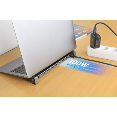 6. Manhattan 190398 Kabelgebundene Dockingstation USB 3.2 Gen 1 (3.1 Gen 1) Typ-C Grau