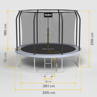 18. REBEL ACTIVE TRAMPOLINE PRO 10FT/305CM