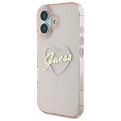 2. Guess IML Herzhülle für iPhone 16 - Rosa