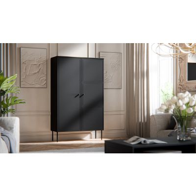 3. PALAZZO BIS Vitrine 100x39x166 schwarz matt