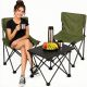 25. Faltbares Touristen-Set 3-in-1 Tisch und 2 Stühle Green Enero Camp