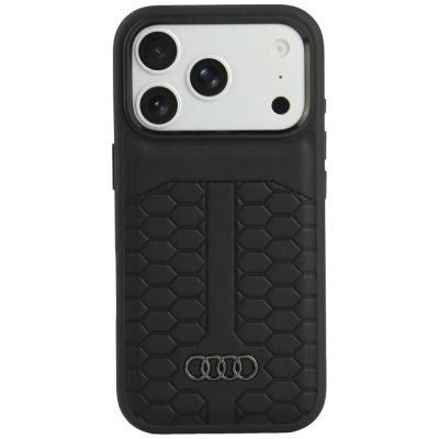 Audi Lederhülle MagSafe für iPhone 18 Pro / 17 Pro – Schwarz
