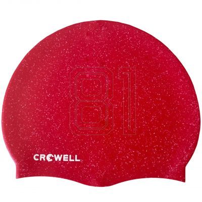 5. Crowell Recycling Pearl Silikon Badekappe Rot Farbe 9