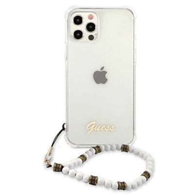 3. Guess GUHCP12MKPSWH iPhone 12/12 Pro 6.1" Transparentes Hardcase White Pearl