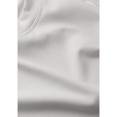 5. CASALL Damen-T-Shirt mit definiertem Rippstrick, Weiß