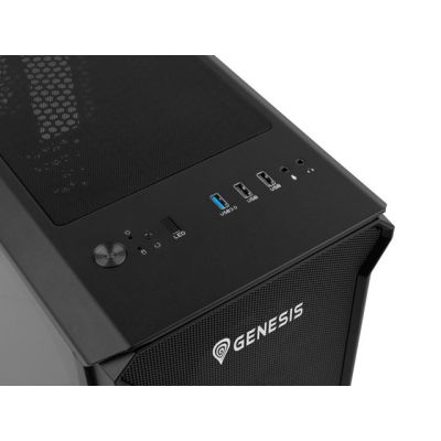 35. NATEC Genesis Irid 503 ARGB NPC-1559 Gehäuse (Micro-ATX, Mini-ITX; Schwarz)
