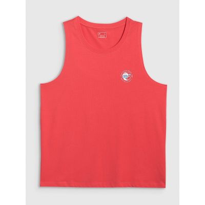 5. Ärmelloses Herren-T-Shirt mit Aufdruck, reguläre Passform, 4F 4FRSS26TSLEM366-10S