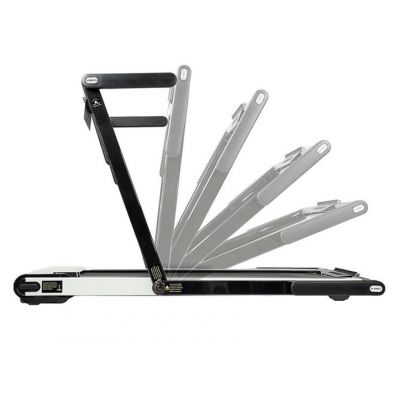 16. HMS LOOP12 MULTI Elektrisches Laufband mit Schreibtisch 1-12 km/h, Schwarz