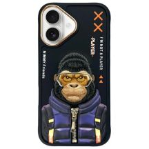 Nimmy Cool&Cute 2.0 Monkey Hülle für iPhone 16 - Schwarz