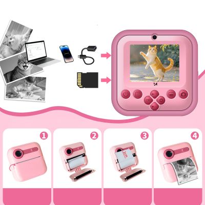 8. Wozinsky WDT-03 Thermodrucker-Kamera für Kinder – Rosa