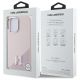 8. Karl Lagerfeld Silikon Shadow Metal Initial MagSafe Hülle für iPhone 16 – Rosa