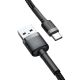 7. Baseus Cafule USB-A / USB-C QC 3.0 3A Kabel 0,5 m - Schwarz und Grau