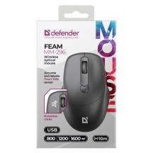 DEFENDER MAUS FEAM MM-296 RF SILENT SCHWARZ