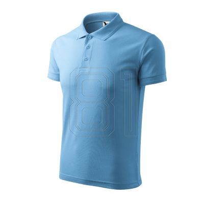 5. Malfini Pique Polo M MLI-20314 Poloshirt (azurblau) 