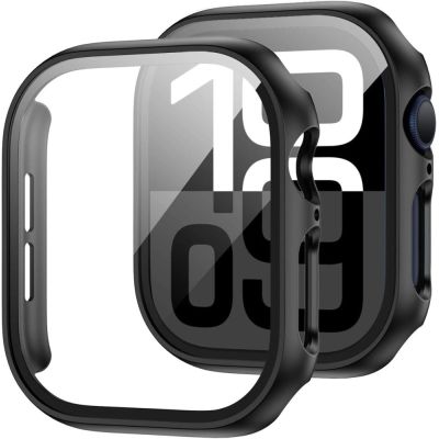 Tech-Protect Defense360 gehärtetes Glasgehäuse für Apple Watch 10 (42 mm) – Schwarz