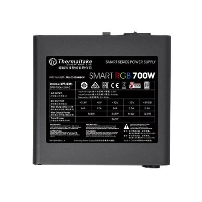 6. Thermaltake Smart 700W RGB Netzteil PS-SPR-0700NHSAWE-1 (700W; Aktiv; 120mm)