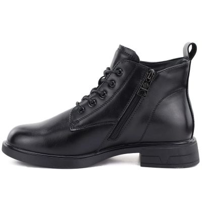 7. Schwarze, gefütterte Damen-Ankle-Boots aus Leder, Vinceza 39953