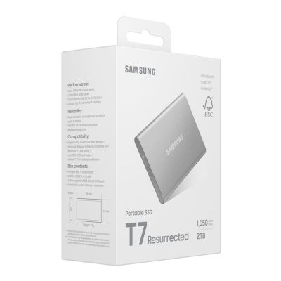 10. Samsung T7 Resurrected 2TB Silver Externe SSD-Festplatte