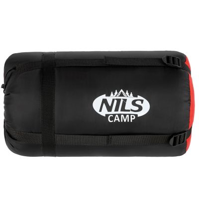 14. NILS CAMP NC2012 Schlafsack schwarz und rot