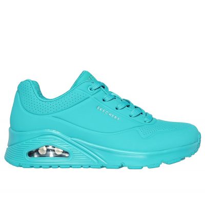 Damen-Sportschuhe Skechers Uno Stand On Air Sneaker grün (73690-TURQ)