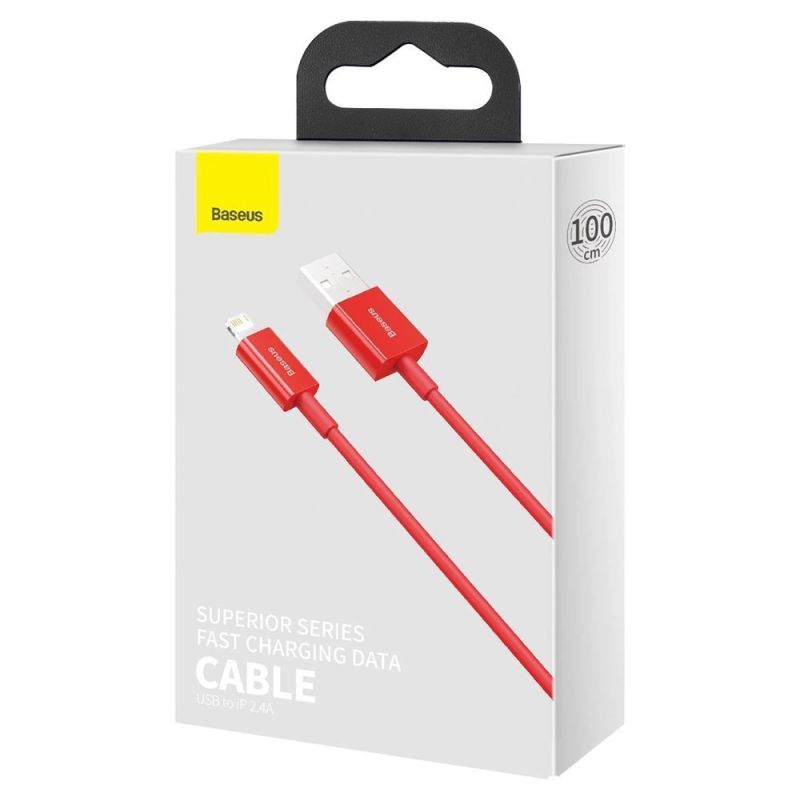 5. Baseus Superior USB - Lightning Kabel 2,4 A 1 m rot (CALYS-A09)