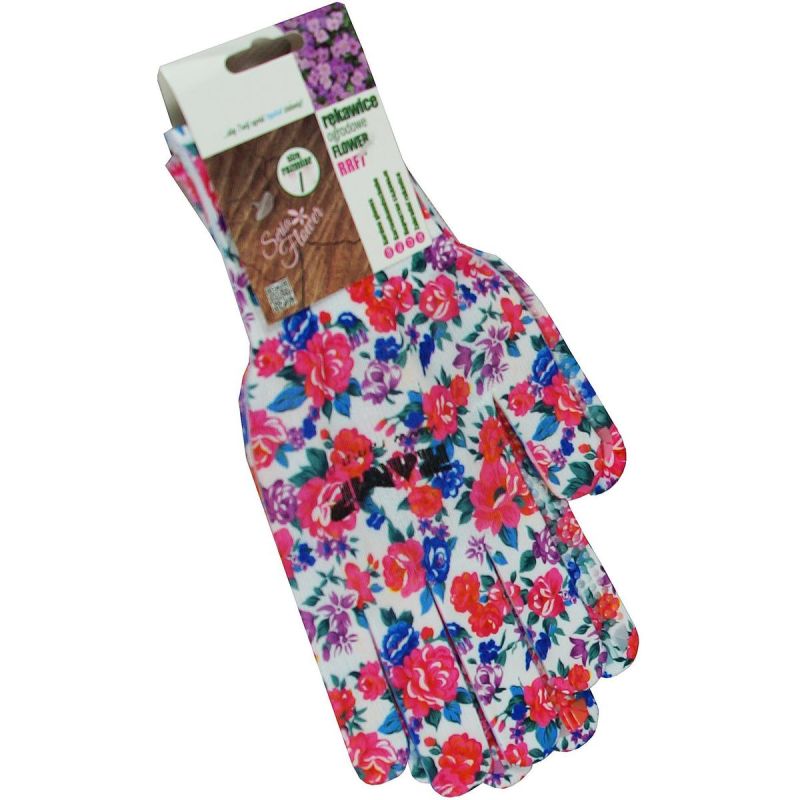 5. Blumen-Gartenhandschuhe Größe 7/S