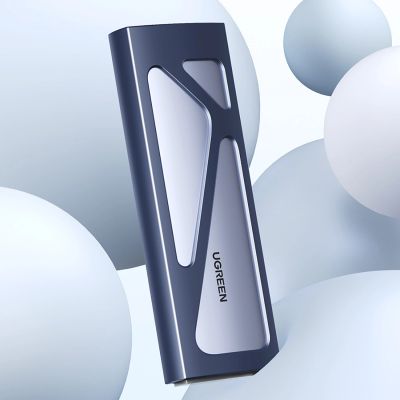 9. Ugreen CM578 15512 Gehäuse für M.2 NVMe 10 Gbit/s Laufwerk – Schwarz + USB-C/USB-A-Kabel + USB-C/USB-C-Kabel
