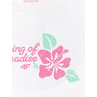 6. Ärmelloses Mädchen-T-Shirt mit Aufdruck 4F 4FJRSS26TSLEF328-11S