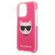 6. Karl Lagerfeld Choupette Head Hülle für iPhone 13 Pro / iPhone 13 - Fuchsia